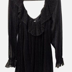 Tularosa Shiny Black Mini Dress